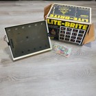 Vintage Hasbro 1981 Lite-brite Light Bright Peg Art Toy W  Box   Colored Pegs