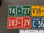 Rare Set Of 5 1968 Ontario License Plate Plates March June September December