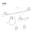 5 Pcs Matte Black Bathroom Hardware Set  Towel Bar Towel Racks Hooks New
