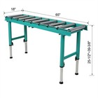 Gravity Conveyor Roller Table 440lbs Outfeed Support System Adjustable Height