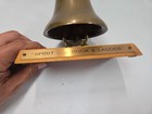 Replica Fire Truck Brass Bell On Wood Base  spirit Of Hook And Ladder  - 1978