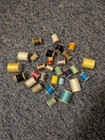Clark   J p Coats Plus Mixed Brand Antique Wooden Spools Of Thread Over 20