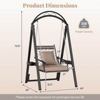 Outdoor Porch Swing W stand Removable Cushions Side Tables For Garden  Balcony