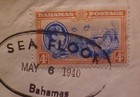 Bahamas Under Seas P o  1940 Seafloor May 6  Cacheted To Ny Fdc