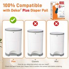8 Pack Refills Compatible With Dekor Plus Diaper Pails   20  Extra Length Diaper