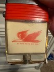 Vintage 1960s Scripto Vu-lighter Clear Body Red Band Bird Logo - Untested Item 