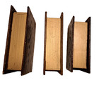 Decorative Bookends stops Or Decor  3 Antique-looking Wooden Books