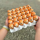 3x Cute Shiba Inu Style Realistic Squishy Eggs Home Office Desk Decor Pvc