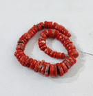 Vintage Natural Red Coral Loose Beads Gemstone Mediterranean Italian Coral Beads