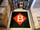 R40 B Train Express 24x24 Nycta Urban Ny Nyc Subway Route Roll Sign Transit Art
