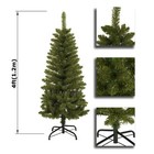 4 Feet Hinged Slim Pencil Artificial Fir Christmas Tree With Foldable Metal S   
