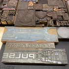 Lot Of Vintage Stamps Lead Brass Wood Letterpress Printing Linotype