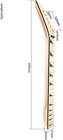 Reversed Head Guitar Maple Wood Neck  24 Frets Fingerboard