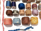 Lot Of 38 Rolls Of Various Sewing Thread  Tatting  Crochet  Zippers