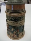 Rare Antique Vintage German Beer Stein Beautiful Design Puter Lid Free Ship   2 