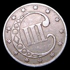 1852 Silver Three Cent Piece 3cp ---- Nice Details Coin ----  926z