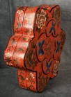 Large 17  Antique Chinese Red Lacquer Presentation Sweetmeat Box Qing 4  Deep