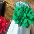 Handmade Fabric Flower Hair Clip  Green   Red  Solid  Women