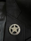 Vintage Sass Single Action Shooting Society Pin Badge  26371 With Suit Jacket