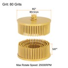 5pcs Bristle Disc 2  80 Grit Abrasive Coating Removal Disc For Metal  Yellow