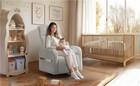 360   Swivel Glider Chair Nursing Rocker Chair For Nursery Room  Light Gray