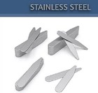 40 Metal Collar Stays 4 Sizes In Box For Men Non Magnetic 2 2  2 5  2 35  2 75 