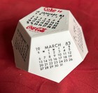 1983 Coca Cola 12-sided Plastic Pentagon Calendar