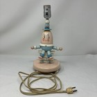 Vintage Lamp Humpty Dumpty Nursery Baby Room 1958 Wooden Pink Blue Nursery Rhyme