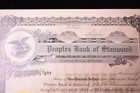 Full Bank Stock Certificate Stanwood Wa 1894 Peoples Bank Of Stanwood  100 share