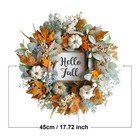 17inch Autumn Fall Wreath Front Door Christmas Ornaments Xmas Wreaths Decoration