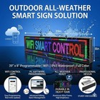 Khusina Led Sign 39 x8  Outdoor Full Color Scrolling Message Board Wifi