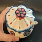 Anthropologie Ceramic Jam Jelly Preserves Jar W  Matching Lid   Decorated Spoon 