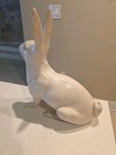 Antique Hubley Cast Iron Bunny Rabbit Doorstop  Farm Decorative Art Statue