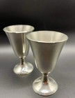 2 Vintage Stieff    pewter P57 Gobblets Hollow Ware Metalware Chalices Solid