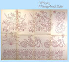 1960s Redline Embroidery Transfer  Crewel Jacobean Mixed Motifs Uncut Lot 15