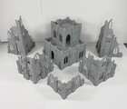 Warhammer 40k Gothic Ruins Terrain Scenery X6 Lot Unpainted  Multi-level  Walls