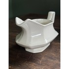 Vintage Johnson Brothers Heritage White Ironstone Gravy Boat Octagonal Beaded
