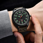 Men s Leather Strap Simple Calendar Wrist Watch Luminous Outdoor Quartz Watch