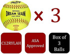   Official Dream Seam Fastpitch Softballs   12  Usa asa Nfhs   C12rylah   Multip