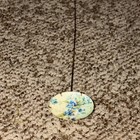 Vintage Hand-painted Porcelain Hat Pin Victorian Style Floral Antique Millinery