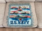 Vtg Ww Ii Pillowcase  us Navy Ships Battleship 1940s Aircraft Carrier 16 X 17