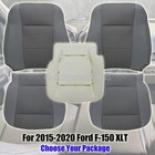 For 2015-2020 Ford F150 Xlt Driver   Passenger Side Seat Cover Cloth Gray   Foam