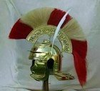 Antique Brass Roman Centurion Helmet With Plume Medieval Knight Collectibles