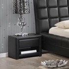 Baxton Studio Massey Upholstered Modern Nightstand Black Bbt3092-black-ns