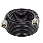 30ft 50ft 100ft Rg58 Uhf Pl259 Connector Ham Cb Radio Lot Rf Coax Coaxial Cable