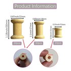 60 Pcs 3 Sizes Empty Wooden Spools Sewing Unfinished Thread Spools Bobbins