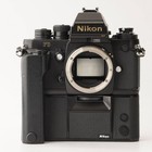  exc    Nikon F3 Hp Md-4 Motor Drive Slr Film Camera Black Tested   From Japan