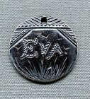 Antique Silver Love Token Coin Engraved Name Eva Seated Liberty Dime 1877