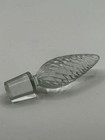 Vintage Clear Glass Decanter Bottle Stopper With Swirled Pattern