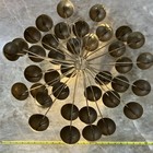 Vintage Sputnik Gold Metal Modern Abstract Art Wall Sculpture Large Midcentury